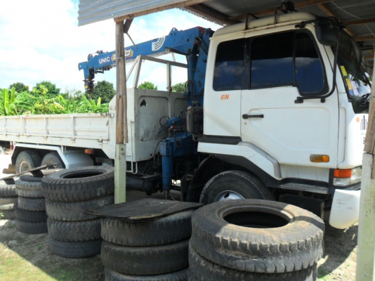 Nissan UD 350 แรง 2 เพลา ติดเครน 5 ตัน ช่วงล่างเต็มพร้อมใช้