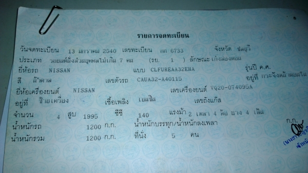 ขาย ซากรถ nissan cefiro