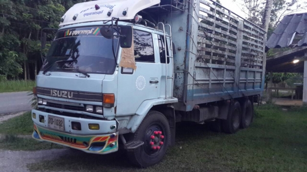 ขาย  10  ล้อ  ร๊อกกี้  195  แรง  หลังถนน  1  เพลา  กระบะเหล็กสามมิตร