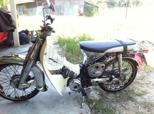 วันนี้เอาใจวัยรุ่น c 100 ลงเครื่องเวฟ ชุบทั้งคัน พร้อมออกทริป มีทะเบียนครบ