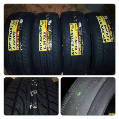 ขายยางใหม่ Dunlop LM703 ปี13 205-45-17 ชุดละ 11,400 บ. ถูกที่สุด!!!!