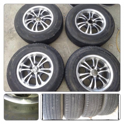 ขายล้อแม็กซ์มือ2 ขอบ15 Z Speed 5รู114 + ยางปี11 ราคา 4,900 บาทถูก