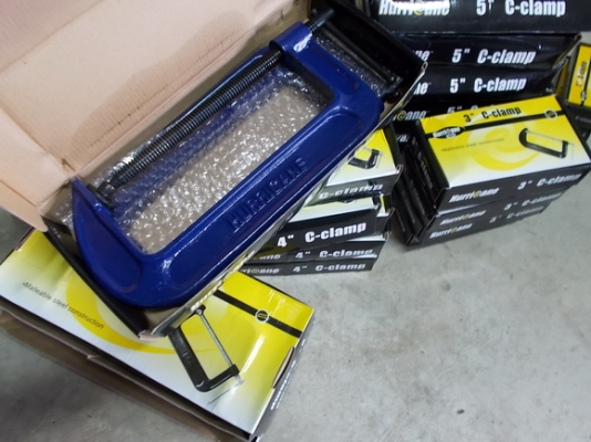 C Clamp Hurricane ขนาด 2,3,4,5,6,8 นิ้ว C Clamp Hurricane ขนาด 2,3,4,5,6,8 นิ้ว