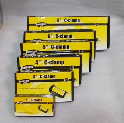 C Clamp Hurricane ขนาด 2,3,4,5,6,8 นิ้ว C Clamp Hurricane ขนาด 2,3,4,5,6,8 นิ้ว