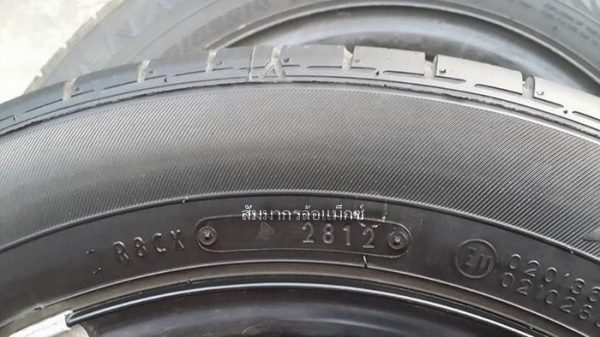 กะทะ14"มิราจ4รู100 + ยาง Dunlop 165/65/14 ปี12 ดอกแน่นๆ กะทะ14"มิราจ4รู100 + ยาง Dunlop 165/65/14 ปี12 ดอกแน่นๆ