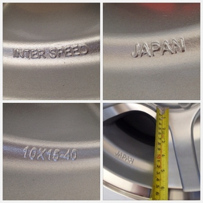 ขายล้อ Interspeed Japan ขอบ 15x10 ออฟ-40 ใส่ 6 รูกระบะ ก้านสุดแอ่น ลึก 6 นิ้ว