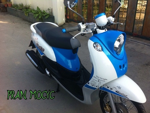 ขายyamaha fino สีฟ้าขาว ปี2556