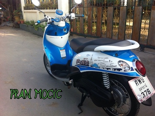 ขายyamaha fino สีฟ้าขาว ปี2556