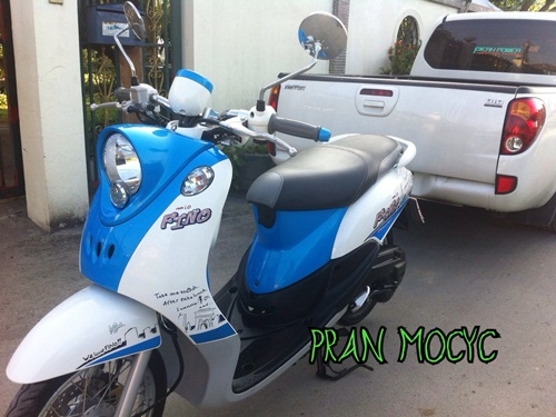 ขายyamaha fino สีฟ้าขาว ปี2556