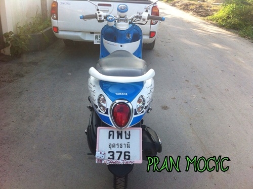 ขายyamaha fino สีฟ้าขาว ปี2556