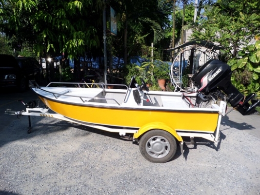 เรือไฟเบอร์ 12 ฟุตพร้อมเครื่อง 40 แรง