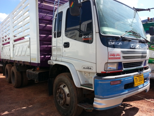 ต้องการขาย ISUZU320Hpปี 49ไม่ดั๊ม  แม่-ลูก 3เพลา คอกเหล็ก มีจำนวน 2 พ่วง
