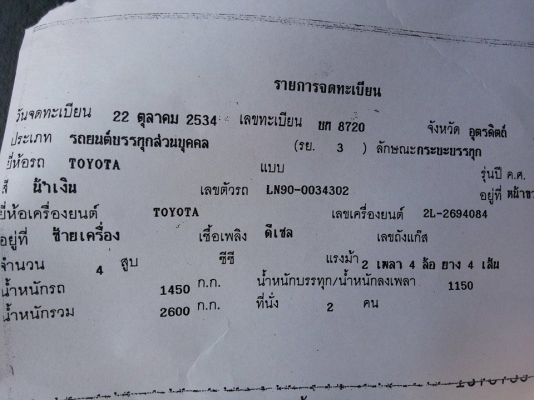 ***ขายแล้วครับขอบคุณ Truck2hand ขายกระบะแค็ปสภาพดี TOYOTA ไมตี้เอ็กซ์ ปี34/91 เครื่องดี แรงเกียร์ดีไม่หลุด ช่วงล่างแน่นคัสซีสวยเดิมไม่มีผุ กระบะดีไม่ผุ พื้นปูกระบะ ล้อแม็ก ยางดี4เส้น หัวเก๋งไม่ผุ ภายในคอนโซลครบ แอร์มีระบบต้องเช็ค พ.พาวเวอร์ ใช้งานปกติ เก็