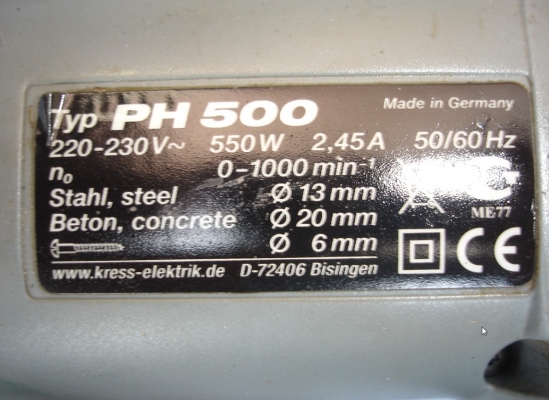 ขายสว่านโรตารี่ Kress PH 500 2ระบบ