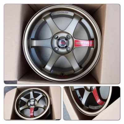 ขายล้อแม็กใหม่100\% TE37SL ขอบ15 กว้าง8 ออฟ25 4 รู100 ราคา 11,500 บาท พร้อมใส่ ของแถมเพียบ!!!!