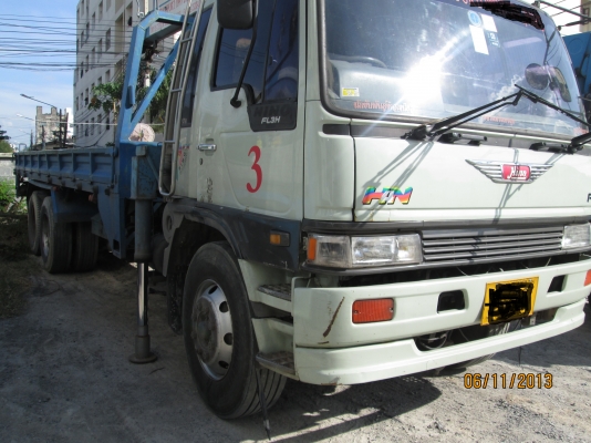 HINO-10ล้อ-FL3H-เครื่องHO7D-195--เครนทานาโด้5ตัน3ปลอก2ชักท้องวีV--7,50เมตร--