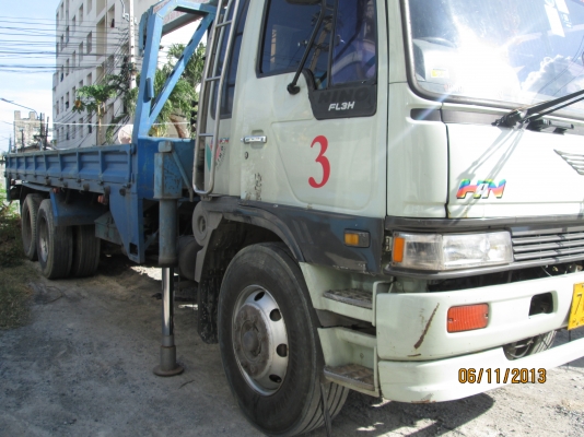 HINO-10ล้อ-FL3H-เครื่องHO7D-195--เครนทานาโด้5ตัน3ปลอก2ชักท้องวีV--7,50เมตร--