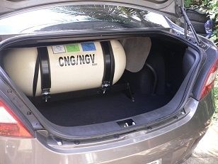 ขายรถ PROTON PERSONA 1.6 A/T รุ่นTOP ABS AIRBAG2ใบ  ปี2011 NGVจากโรงงาน สีน้ำตาลดำ