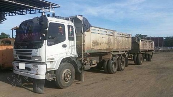 รถบรรทุกพ่วงดั๊มพ์ แม่-ลูก  ยี่ห้อ ISUZU DECA  270 แรงม้า