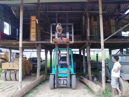 รถฟอร์คลิฟต์ MITSUBISHI FD30 เครื่องดีเซล แบบ 3 ตัน งาสูง 4 เมตร