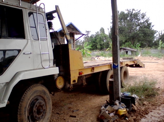 รถ10ล้อ เทรลเลอร์บรรทุกรถแม็คโคร มิตซูบิชิ หางแข็งแรง รถพร้อมใช้ ราคาถูก