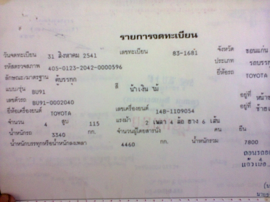 (จองแล้ว 175,000 )ขาย โตโยต้า 3 ปัด115 แรง เครื่องเดิมๆ แชชซีไม่มีบวม เอกสารครบภาษีเต็ม