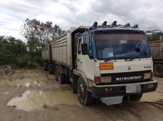 รถพ่วงดั้มติดก๊าซNGVรถวิ่งงานตลอดMITSUBISHI527Sแท้ๆ