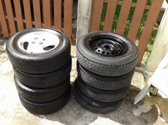 ล้อแม็กช์พร้อมยางล้อกะทะพร้อมยาง2ชุด8วงขาย 3900 บาท