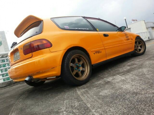 ขาย3DตัวนอกEG4รถแท้หายาก สีส้มมุข เครื่องVTEC ติดLPGค้ำล่างBEAKSเบาะBRIDEล้อTE37ออฟลึก ถูกๆ