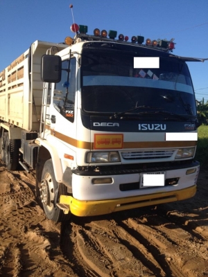 ขายดาวน์ Isuzu Deca 270  ปี 47ยูโร 2 ดั้มสามมิตร พ่วงแม่ลูก 3คานแท้