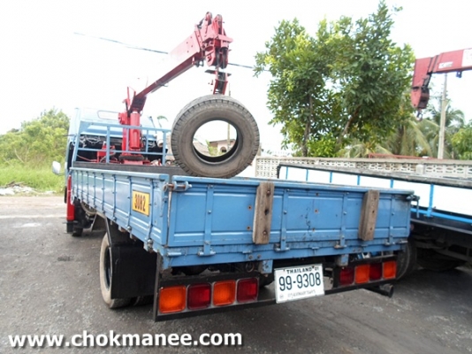 ซื้อขายแล้วครับ รถบรรทุกติดเครน 3.7 ตัน 4 ท่อน