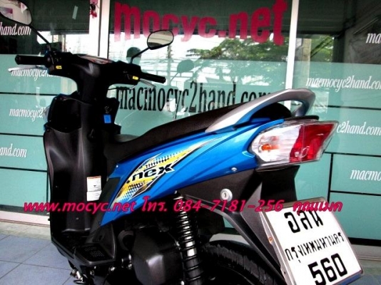 NEX สี นํ้าเงิน  ระบบหัวฉีดประหยัดน้ำมัน ล้อแมกซ์ทนแกร่ง ไมล์ 7พันโล  โปรโมชั่น โอนให้ฟรีๆ แถมหมวกกันน๊อก ราคา19500