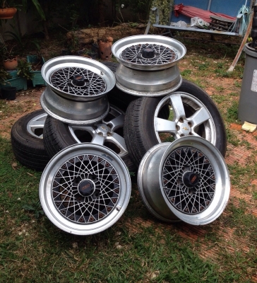 ขายล้อ 3 ชิ้นแท้ Southern Ways ขอบ 15 4/114.3 ลายรังผึ้ง สวยคลาสสิค