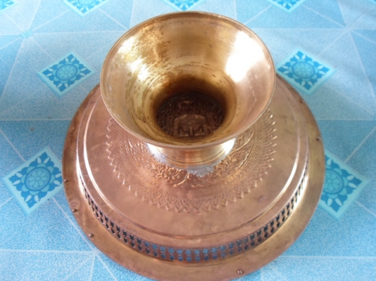 ถาดทองเหลือง ลายเทพพนม มี 3 ใบ ขายยกชุด แค่ 4,000