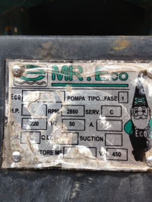 ปั้มหอยโข่ง  ขนาด 2 แรง