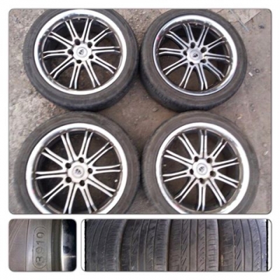 ขายแม็กมือ2ลาย W Work ขอบ17 5รู114 + ยางปี10 ราคา7,900 บาทถูก