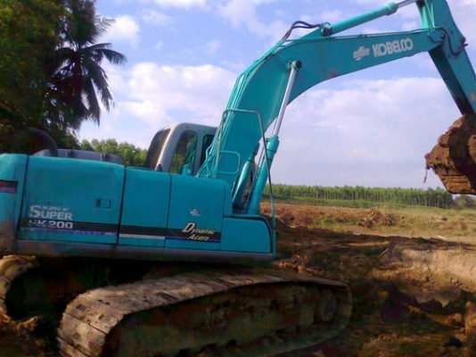 ขายรถแบคโฮ KOBELCO SK200 YN-10 เอกสารอิมวอย ไฟฟ้ามี แอร์เย็น 14000 กว่า  ช.ม
