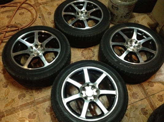 ขายแม็กซ์มือ2 Lenso Blit ขอบ15 4รู100/114 + ยาง 7,500 บาท ราคาถูก