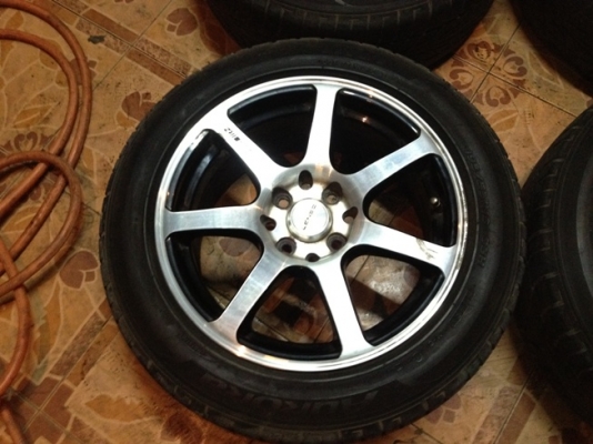 ขายแม็กซ์มือ2 Lenso Blit ขอบ15 4รู100/114 + ยาง 7,500 บาท ราคาถูก