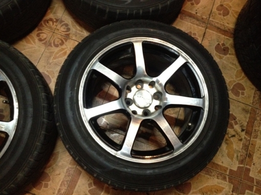 ขายแม็กซ์มือ2 Lenso Blit ขอบ15 4รู100/114 + ยาง 7,500 บาท ราคาถูก