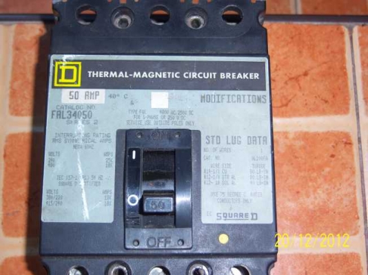 ขายเบรคเกอร์ 3 สาย 50 AMP