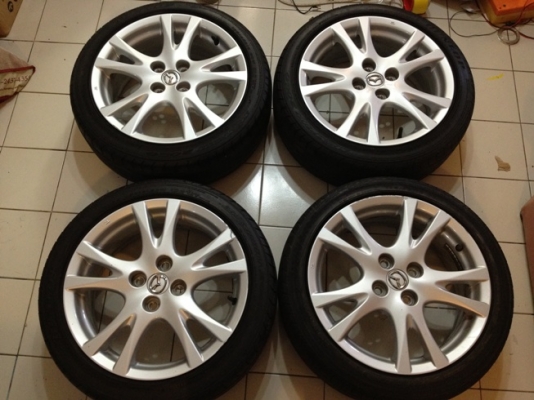 ขายแม็กซ์เดิมมือ2 ขอบ16 ตัว Top Mazda 2 4/100+ยางปี10 7,500 บาท ราคาถูก