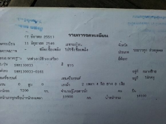 ขายห่างพ่วงดั๊ม สามมิต  2  เพลา  ปี 46   สนใจติดต่อ 081 - 6079515