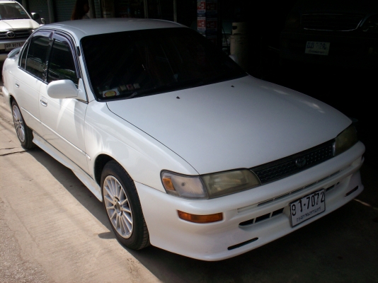 รถโตโยต้า3ห่วง AE101 ปี92 สีขาว 1.6GLi เกียร์AUTOกระจกไฟฟ้าเซนทรัลล็อก CD DVD แม็ก15 แก๊สLPG