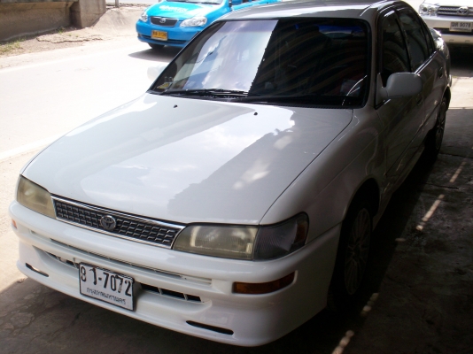 รถโตโยต้า3ห่วง AE101 ปี92 สีขาว 1.6GLi เกียร์AUTOกระจกไฟฟ้าเซนทรัลล็อก CD DVD แม็ก15 แก๊สLPG