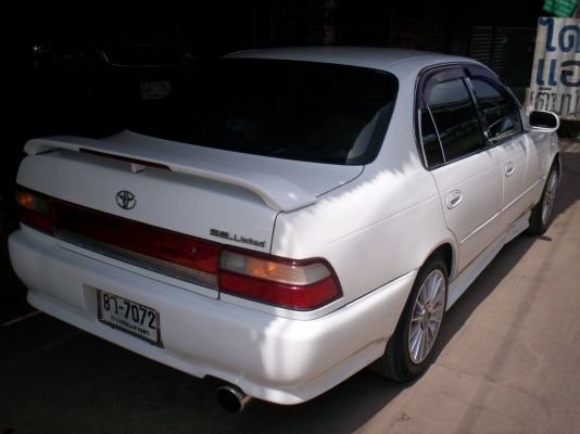 รถโตโยต้า3ห่วง AE101 ปี92 สีขาว 1.6GLi เกียร์AUTOกระจกไฟฟ้าเซนทรัลล็อก CD DVD แม็ก15 แก๊สLPG