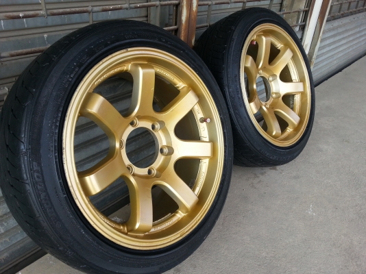 TE37 ขอบ 17 6รู พร้อมยาง Dunlop ปี11 ***ล้อมีคู่เดียว***