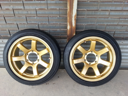 TE37 ขอบ 17 6รู พร้อมยาง Dunlop ปี11 ***ล้อมีคู่เดียว***