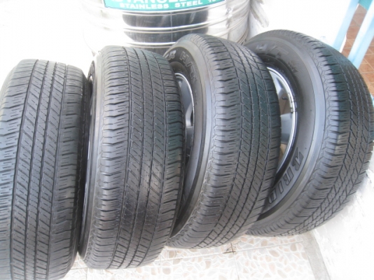 ขายล้อแม็กมือสอง Toyota vigo 17"x7.5" et30 6รู139.7 + ยางปี3810 สนใจติดต่อเล็กคลองสามครับ (081-3747940)