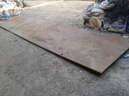 เหล็กแผ่นยาวใหญ่ กก.ละ 18 บาท ยาว7ม.*กว้าง1.5ม.*หนา2.2ช.ม.